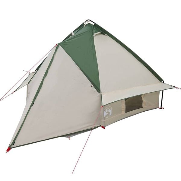vidaXL Tente tipi avec toit avec &eacute;vent Vert et gris 490 x 410 x 210 cm