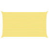 vidaXL Voile d'ombre Jaune et blanc 7 x 4 m 100 % polyester Oxford