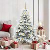 vidaXL Sapin de No&euml;l artificiel avec 150 LED Blanc 150 cm PE et PVC