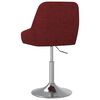 vidaXL Chaise pivotante de salle &agrave; manger Rouge bordeaux Tissu