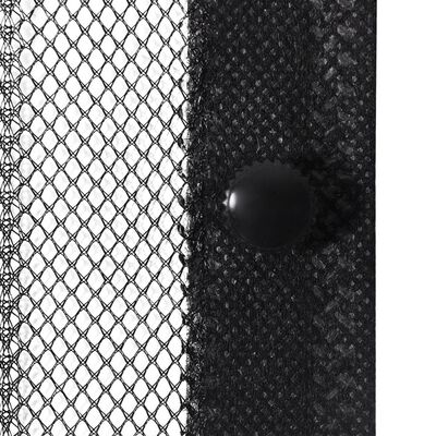 vidaXL Rideau de porte contre insectes 210x100cm 2 pcs Magnétique Noir