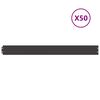 vidaXL Bordure de Pelouse 50 pc 10 x 103 cm Acier lamin&eacute; &agrave; froid Noir