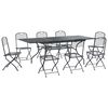 vidaXL Ensemble de salle &agrave; manger pour jardin 9 pcs Anthracite