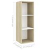 vidaXL Ensemble de meubles TV 2pcs Blanc ch&ecirc;ne sonoma Bois ing&eacute;nierie