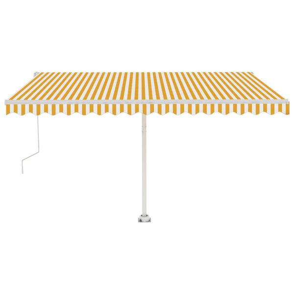 vidaXL Auvent automatique sur pied 400x350 cm Jaune/Blanc
