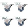 vidaXL Roulettes pivotantes doubles à double frein 4 pcs 50 mm