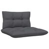 vidaXL Salon de jardin 3 pcs avec coussins anthracite bois de pin