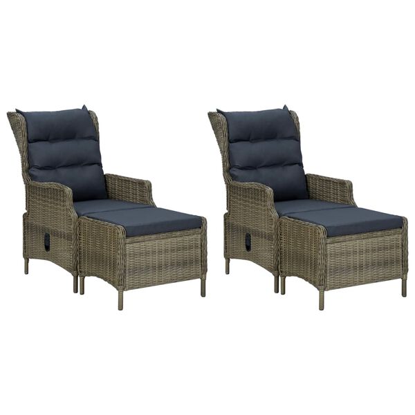 vidaXL Ensemble &agrave; manger de jardin 5 pcs Marron