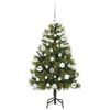 vidaXL Sapin de No&euml;l artificiel avec branches pliables et c&ocirc;nes 120 cm