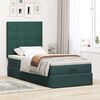 vidaXL Cadre de lit ottoman avec matelas vert fonc&eacute; 90x200 cm velours