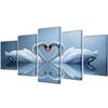 vidaXL Set de toiles murales imprim&eacute;es Cygnes 100 x 50 cm