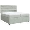 vidaXL Sommier &agrave; lattes de lit et matelas Gris clair 200x200cm Velours