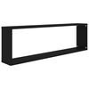 vidaXL &Eacute;tag&egrave;res cube murales 4 pcs noir 100x15x30 cm bois d'ing&eacute;nierie
