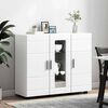 vidaXL Cabinet en Bois Blanc 88,5 x 30,5 x 73 cm Bois d'ing&eacute;nierie