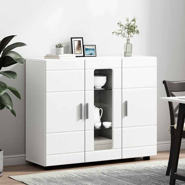vidaXL Cabinet en Bois Blanc 88,5 x 30,5 x 73 cm Bois d'ing&eacute;nierie
