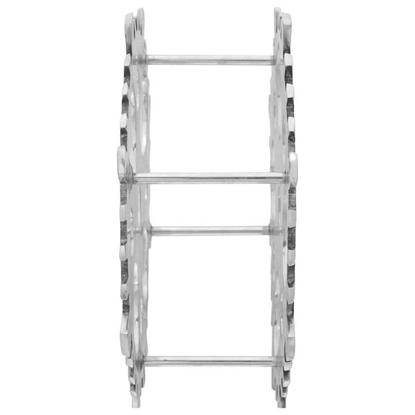 vidaXL Étagère à vin Argent 39 x 39 x 14 cm Aluminium