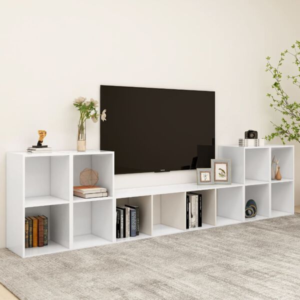 vidaXL Ensemble de meubles TV 5 pcs Blanc Bois d'ing&eacute;nierie