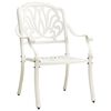 vidaXL Chaises de jardin lot de 2 Aluminium coul&eacute; Blanc