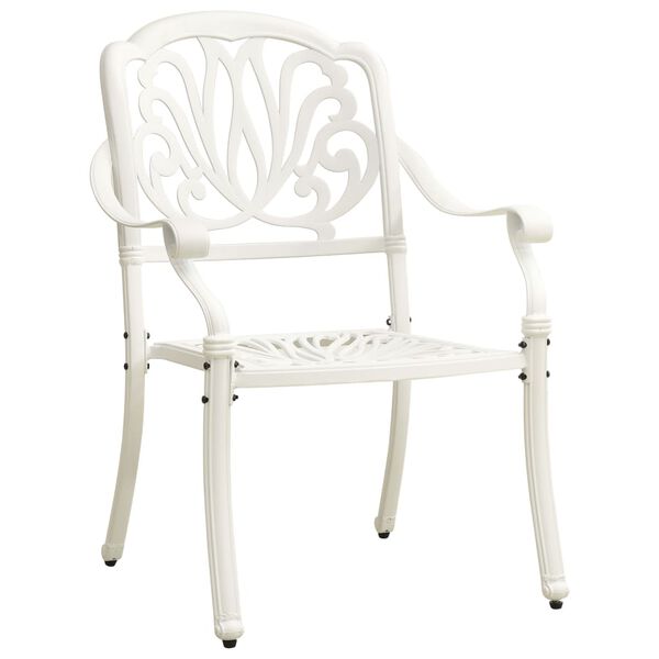 vidaXL Chaises de jardin lot de 2 Aluminium coul&eacute; Blanc