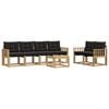 vidaXL Ensemble de canap&eacute;s d'ext&eacute;rieur 7 pc Blanc et noir