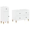 vidaXL Ensemble de 2 meubles de salle de bain ALKMAAR Blanc brillant