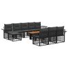 vidaXL Ensemble de canap&eacute; de jardin 11 pc Noir et Gris fonc&eacute;