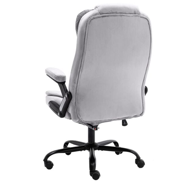 vidaXL Chaise de bureau de massage Gris clair Velours