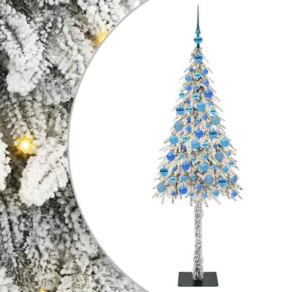 vidaXL Sapin de Noël avec 300 LED Blanc 180 cm PE et Acier