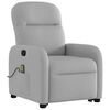 vidaXL Fauteuil de massage inclinable gris nuage tissu