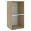 vidaXL Meubles TV 2 pcs Blanc et ch&ecirc;ne sonoma Bois d'ing&eacute;nierie