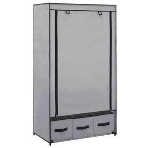 vidaXL Garde-robe Gris 87 x 49 x 159 cm Tissu