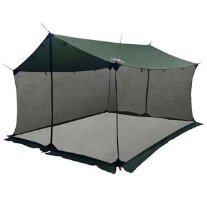 vidaXL Tarp de camping avec murs en maille Vert arm&eacute;e