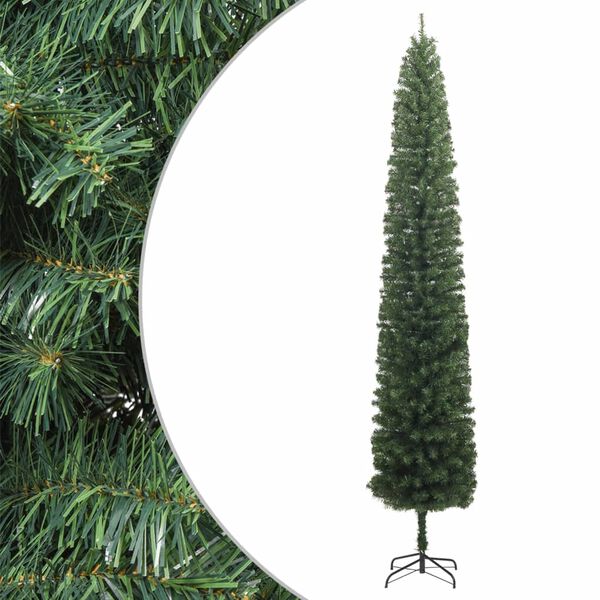 vidaXL Sapin de No&euml;l mince avec support 300 cm PVC