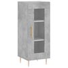 vidaXL Buffet haut Gris béton 34,5x34x180 cm Bois d'ingénierie