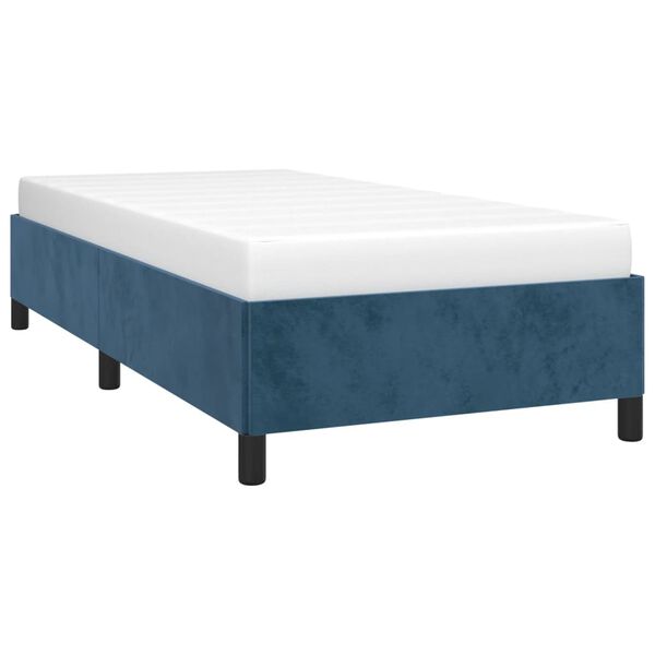 vidaXL Cadre de lit sans matelas bleu fonc&eacute; 80x200 cm velours