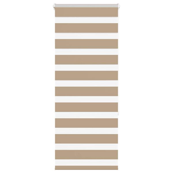 vidaXL Store z&egrave;bre marron sable largeur du tissu 50,9 cm polyester