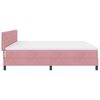 vidaXL Lit &agrave; ressorts avec matelas Rose 200 x 200 cm Velours
