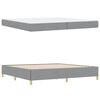 vidaXL Cadre de lit avec matelas Gris clair 200 x 200 cm tissu