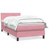 vidaXL Sommier &agrave; lattes de lit avec matelas rose 100x220 cm velours