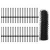 vidaXL Cl&ocirc;ture avec poteau Gris 0,4 x 100 m Acier et PVC