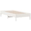vidaXL Cadre de lit sans matelas blanc 75x190 cm bois de pin massif