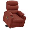 vidaXL Fauteuil de massage Rouge bordeaux Similicuir