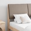vidaXL T&ecirc;te de lit capitonn&eacute;e Taupe 160 cm Pin massif