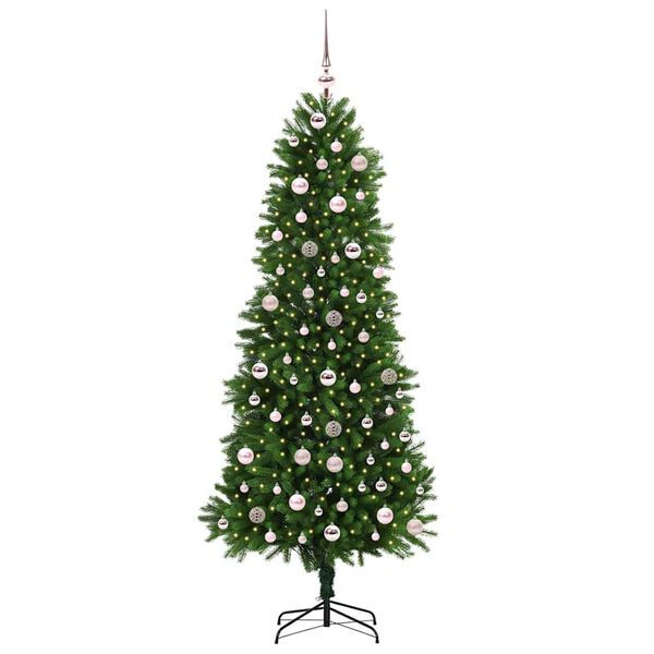 vidaXL Sapin de Noël avec 300 LED avec support Vert 240 cm PE