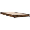 vidaXL Cadre de lit sans matelas ch&ecirc;ne fum&eacute; 75x190 cm