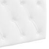 vidaXL T&ecirc;te de lit suspendue Montage mural Blanc 110 x 55 x 7 cm tissu