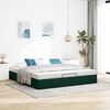 vidaXL Cadre de lit ottoman sans matelas vert fonc&eacute; 200x200 cm velours