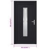 vidaXL Porte d'entr&eacute;e anthracite 98x190 cm PVC