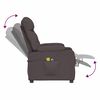 vidaXL Fauteuil de massage Marron foncé Tissu
