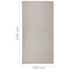 vidaXL Tapis &agrave; tissage plat d'ext&eacute;rieur 100x200 cm gris clair